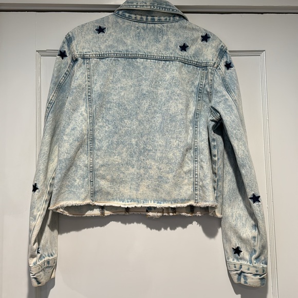 Alivia Ford's Women's (Juniors) Blue Jean Star Embroidery Jacket Size large - Picture 4 of 9